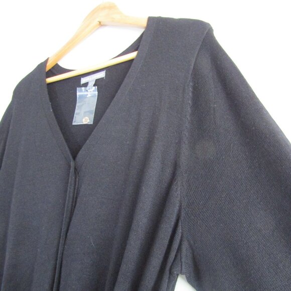 Jessica London Knit Sweater Shirt Dress 22/24 Black NWOT Casual Capsule Wardrobe - Picture 5 of 11